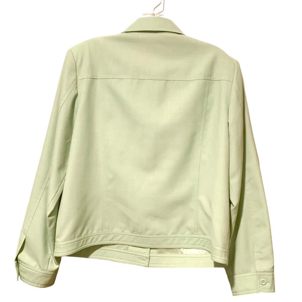 Pendleton Wool Jacket Blazer Button Cropped Green… - image 6